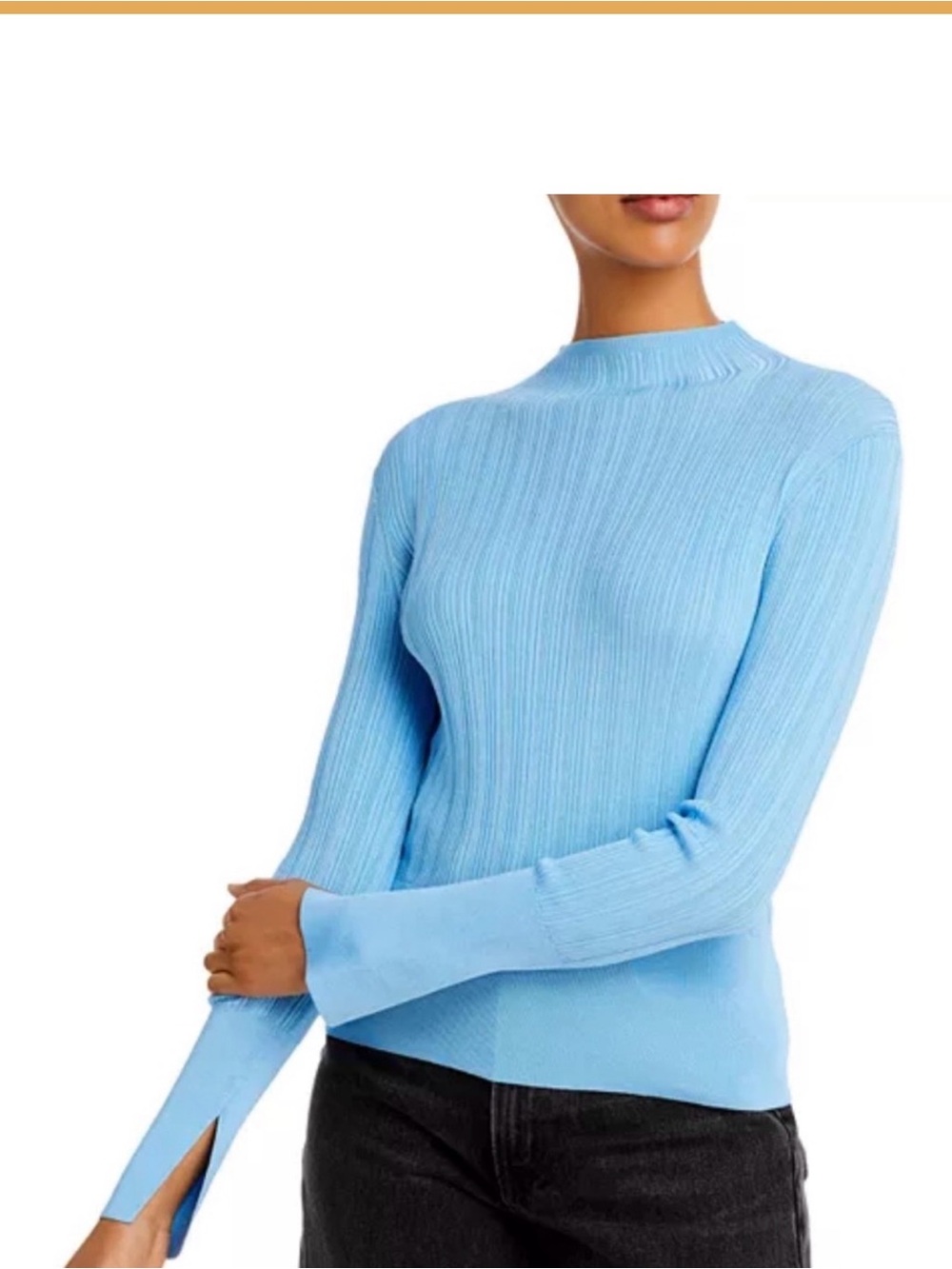 Rag & Bone Dawson Mock Neck Ribbed Sweater. Bright Blue. Size S/P